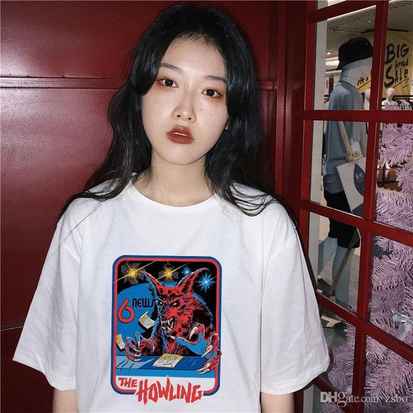 the howling печать vintage new summer женская футболка с коротким рукавом женская летняя демонов графический harajuku tumblr футболка женска, White
the howling печать vintage new summer женская футболка с коротким рукавом женская летняя демонов графический harajuku tumblr футболка женска, White