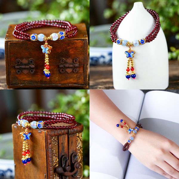 natural crystal garnet bracelet more circle multi-storey hand decorate ma'am hand string jewelry beaded bracelet tasbih prayer, Black
natural crystal garnet bracelet more circle multi-storey hand decorate ma'am hand string jewelry beaded bracelet tasbih prayer, Black