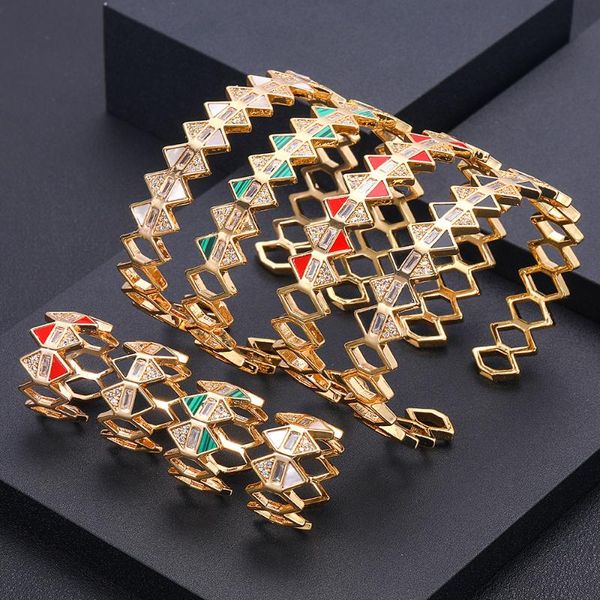 jankelly unique african bangle ring set jewelry sets for women wedding cubic zircon crystal cz dubai bridal jewelry set, Silver
jankelly unique african bangle ring set jewelry sets for women wedding cubic zircon crystal cz dubai bridal jewelry set, Silver