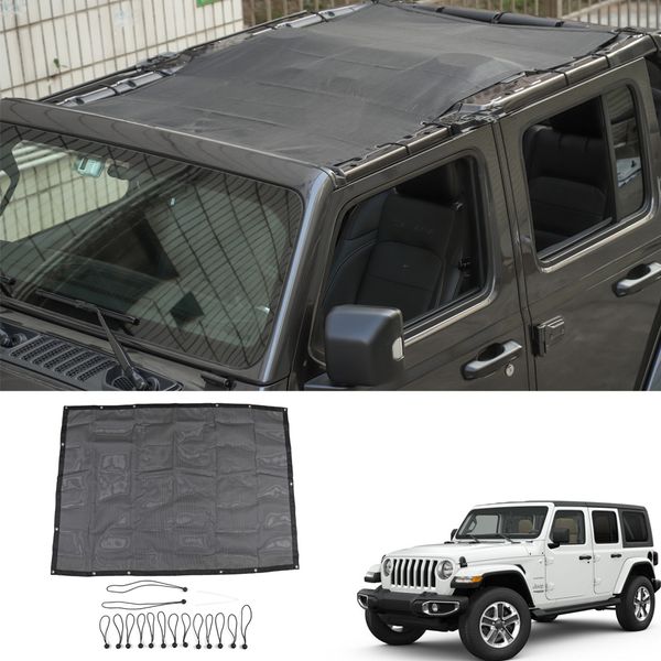 black mesh sunshade roof sunshade net for jeep wrangler jl jlu 2018+ 4door auto exterior accessories
black mesh sunshade roof sunshade net for jeep wrangler jl jlu 2018+ 4door auto exterior accessories