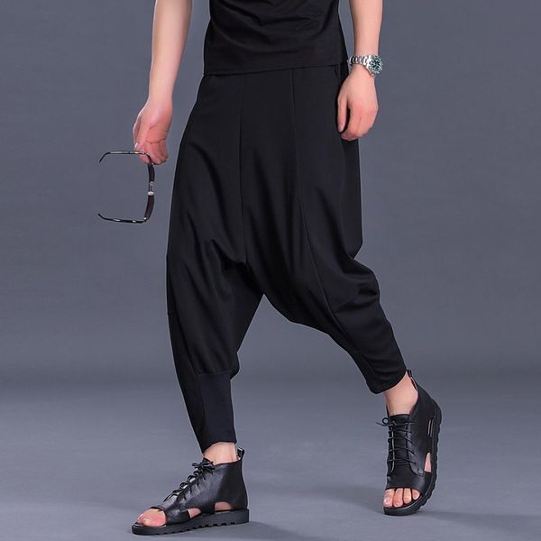 2019 summer harem pants male korean version of the trend of leisure large size nine points pants men loose hanging harem, Black
2019 summer harem pants male korean version of the trend of leisure large size nine points pants men loose hanging harem, Black
