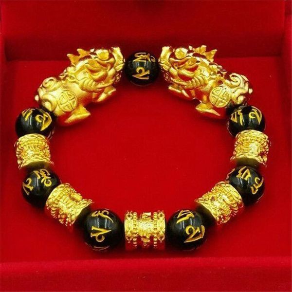 beaded, strandslife obsidian bead jewelry lucky gold brave wealth bracelet adjustable size jewellery golden, Black
beaded, strandslife obsidian bead jewelry lucky gold brave wealth bracelet adjustable size jewellery golden, Black