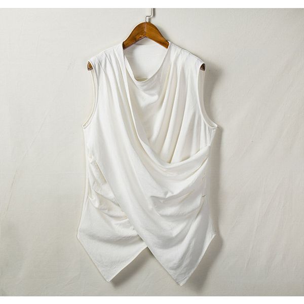 mens summer designer retro solid color tshirts sleeveless loose homme fashion chinese style apparel, White;black
mens summer designer retro solid color tshirts sleeveless loose homme fashion chinese style apparel, White;black