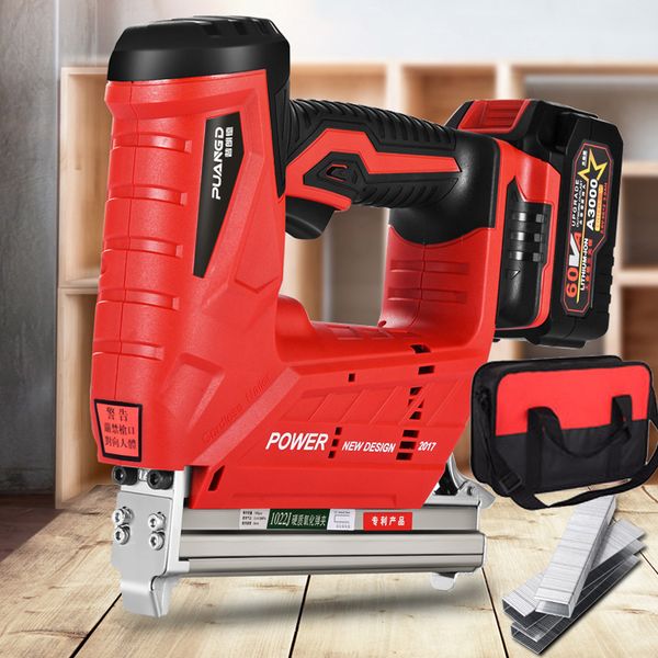 portable rechargeable lithium battery nail gun woodworking power tools straight nail u optional stapler f30/422/1022 3ah
portable rechargeable lithium battery nail gun woodworking power tools straight nail u optional stapler f30/422/1022 3ah