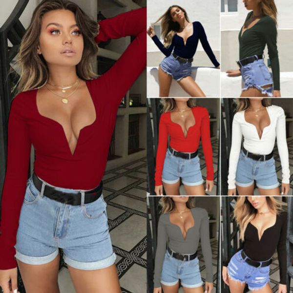 new women v-neck long sleeve romper bodysuit stretch jumpsuit clothes, Black;white
new women v-neck long sleeve romper bodysuit stretch jumpsuit clothes, Black;white