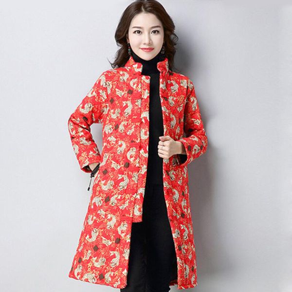 2018 winter new style ethnic-style cotton linen printed long sleeve stand collar cardigan cotton-padded jacket mid-length thick, Blue;black
2018 winter new style ethnic-style cotton linen printed long sleeve stand collar cardigan cotton-padded jacket mid-length thick, Blue;black