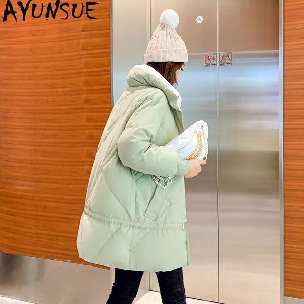 ayunsue women's down jacket 2019 white duck down coat winter autumn korean puffer overcoat warm womens jackets kj3720, Black
ayunsue women's down jacket 2019 white duck down coat winter autumn korean puffer overcoat warm womens jackets kj3720, Black