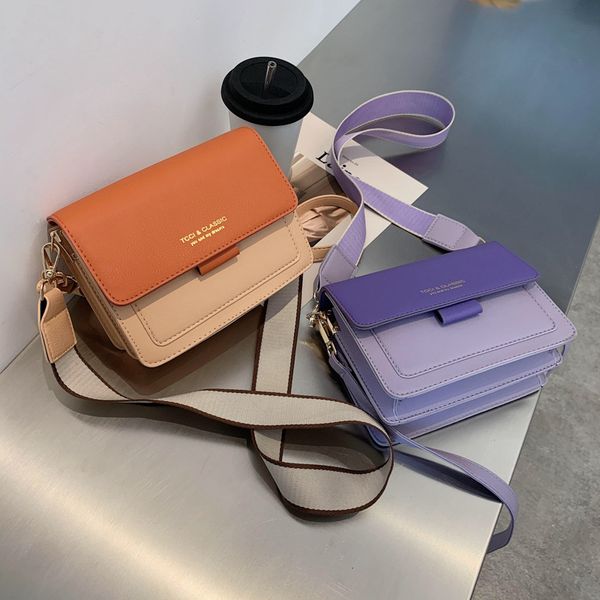 woman shoulder bag square flap purses contrast color pu leather handbags wide strap female simple crossbody messenger bags
woman shoulder bag square flap purses contrast color pu leather handbags wide strap female simple crossbody messenger bags