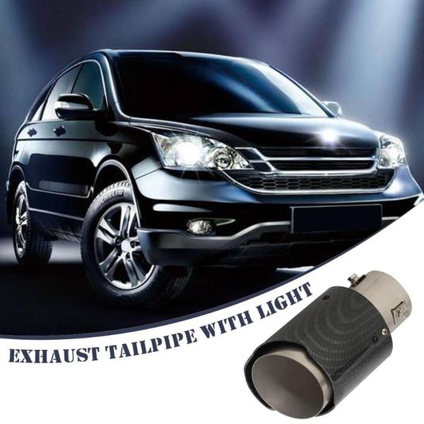 car exhaust tail pipe led light muffler tip straight stainless steel carbon fiber 75mm outlet universal car accessories
car exhaust tail pipe led light muffler tip straight stainless steel carbon fiber 75mm outlet universal car accessories