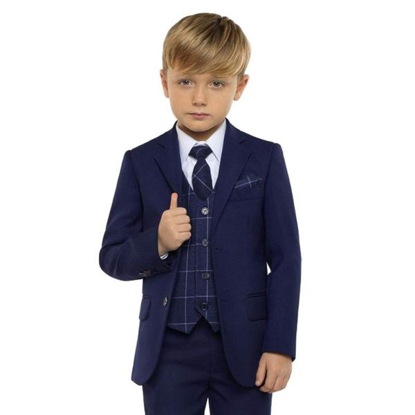 boy's 3 pcs set tuxedos navy blue 2 buttons single breasted boy's suits for wedding formal party
boy's 3 pcs set tuxedos navy blue 2 buttons single breasted boy's suits for wedding formal party