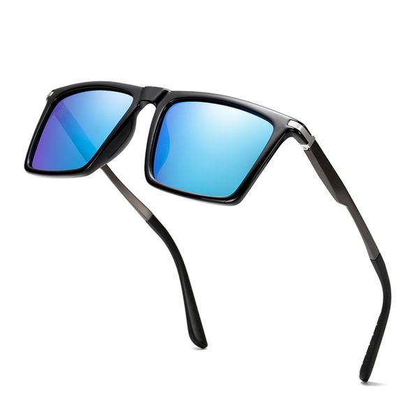 

al-mg temple hd square personality sun glasses polarized mirror sunglasses custom made myopia minus prescription lens -1to-6, White;black