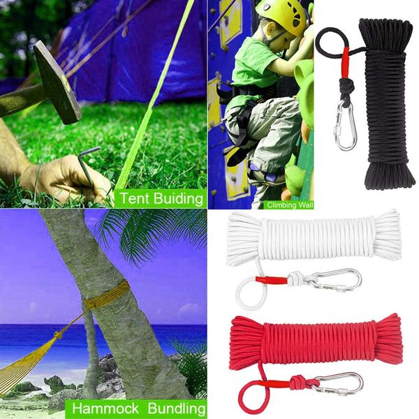 8mm emergency escape rope with climbing buckle magnet fishing rope nylon rescue safety rope 20m length outdoor sport accessories
8mm emergency escape rope with climbing buckle magnet fishing rope nylon rescue safety rope 20m length outdoor sport accessories