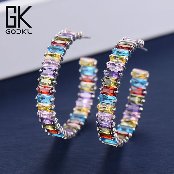 godki personality rainbow cubic zirconia super circle hoop earrings for women fashion jewelry trendy retro round hoop earrings j190629, Golden;silver
godki personality rainbow cubic zirconia super circle hoop earrings for women fashion jewelry trendy retro round hoop earrings j190629, Golden;silver