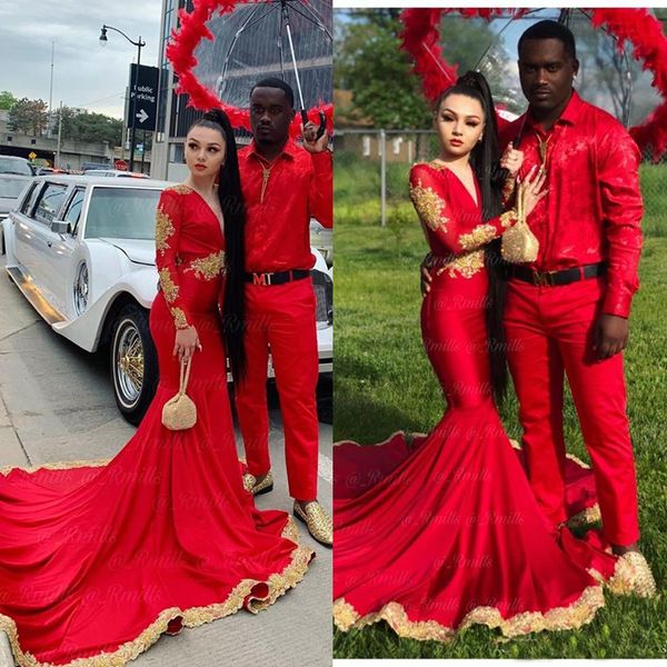 red black girls mermaid prom dresses v neck sweep train party dresses long sleeve special occasion dress
red black girls mermaid prom dresses v neck sweep train party dresses long sleeve special occasion dress