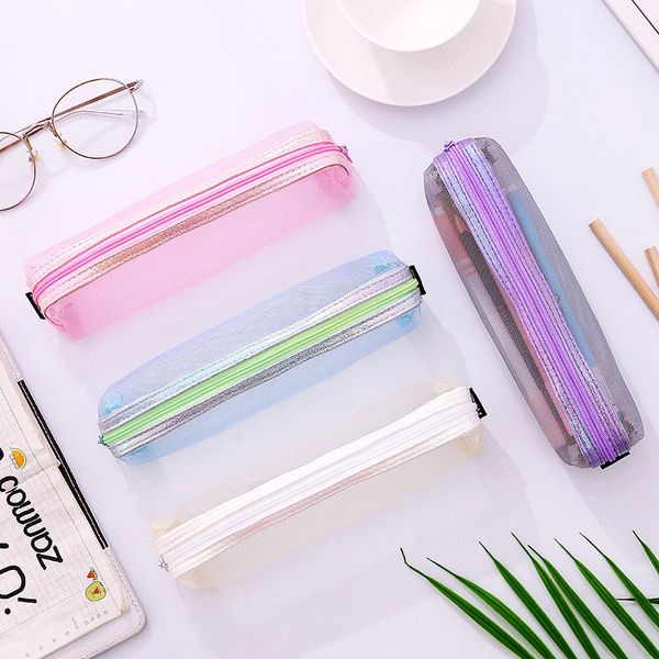 cute mesh pencil case high capacity pencil bag transparent pen case for kids girls gift school office supplies stationery
cute mesh pencil case high capacity pencil bag transparent pen case for kids girls gift school office supplies stationery