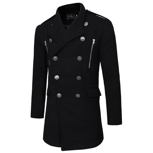 youyedian 2019 men's autumn winter warm jacket overcoat zipper slim long trench buttons coats new arrival, Black
youyedian 2019 men's autumn winter warm jacket overcoat zipper slim long trench buttons coats new arrival, Black