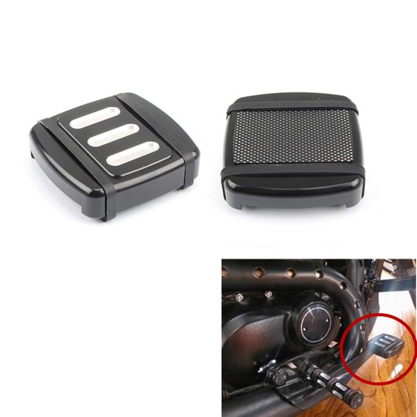 

pair motorcycle cnc edge cut small brake pedal pad cover footpegs for street 500 750 xg500 xg750 fxst softail fxd dyna
