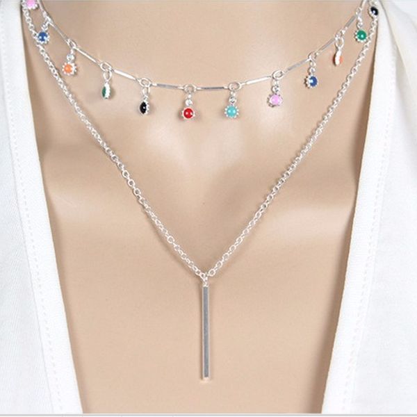 necklace multilayer women crystal necklaces jewelry chain silver color european trendy personalized girl zinc alloy collares
necklace multilayer women crystal necklaces jewelry chain silver color european trendy personalized girl zinc alloy collares