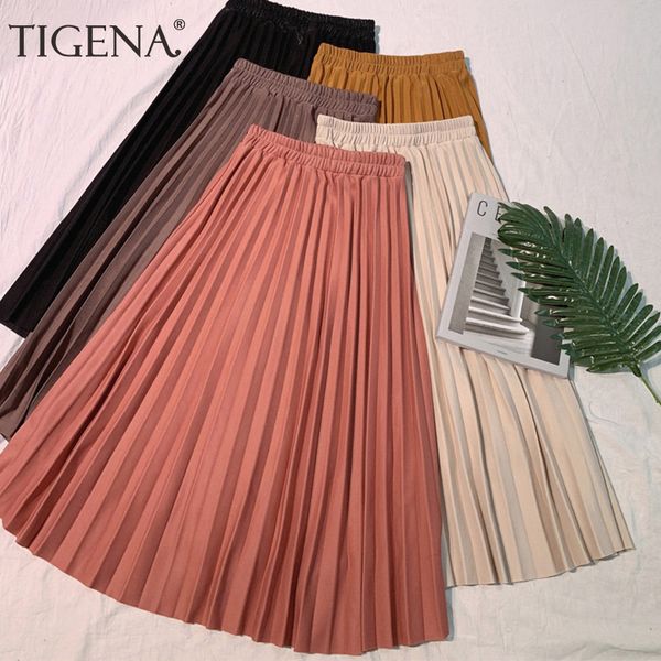 tigena high waist pleated skirts women fashion 2019 summer a line vintage elegant midi long skirt female school sun skirt black, Black;gray
tigena high waist pleated skirts women fashion 2019 summer a line vintage elegant midi long skirt female school sun skirt black, Black;gray