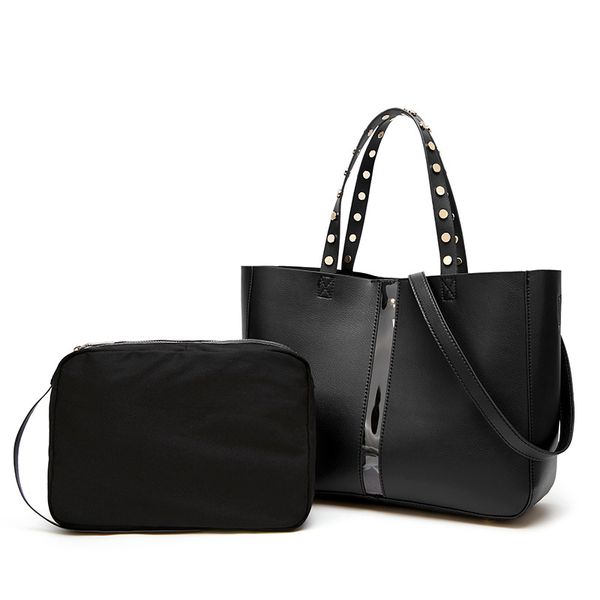 2pcs rivet composite bag simple pu leather large capacity shopping bag ladies hand shoulder
2pcs rivet composite bag simple pu leather large capacity shopping bag ladies hand shoulder