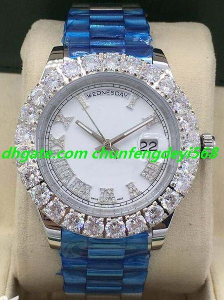 luxury watch 5 style 44mm mens platinum ii diamond dial bigger diamond bezel roman numerals automatic fashion men's watches wristwatch, Slivery;brown
luxury watch 5 style 44mm mens platinum ii diamond dial bigger diamond bezel roman numerals automatic fashion men's watches wristwatch, Slivery;brown