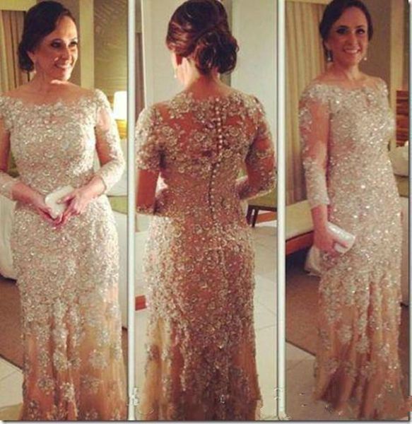 champagne lace long mother of the bride dresses 2019 mermaid scoop neck long sleeve evening prom dresses with appliques beaded party gowns, Black;red
champagne lace long mother of the bride dresses 2019 mermaid scoop neck long sleeve evening prom dresses with appliques beaded party gowns, Black;red