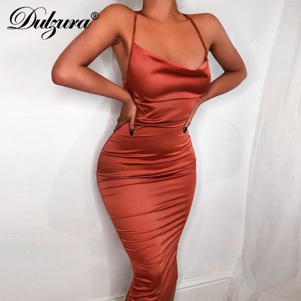 dulzura neon satin lace up 2020 summer women bodycon long midi dress sleeveless backless elegant party outfits club clothes, Black;gray
dulzura neon satin lace up 2020 summer women bodycon long midi dress sleeveless backless elegant party outfits club clothes, Black;gray