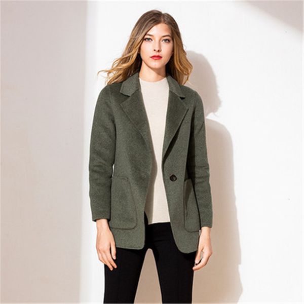 2019 new cashmere coat solid color ladies slim professional suit collar plush coat women's clothing, Black
2019 new cashmere coat solid color ladies slim professional suit collar plush coat women's clothing, Black