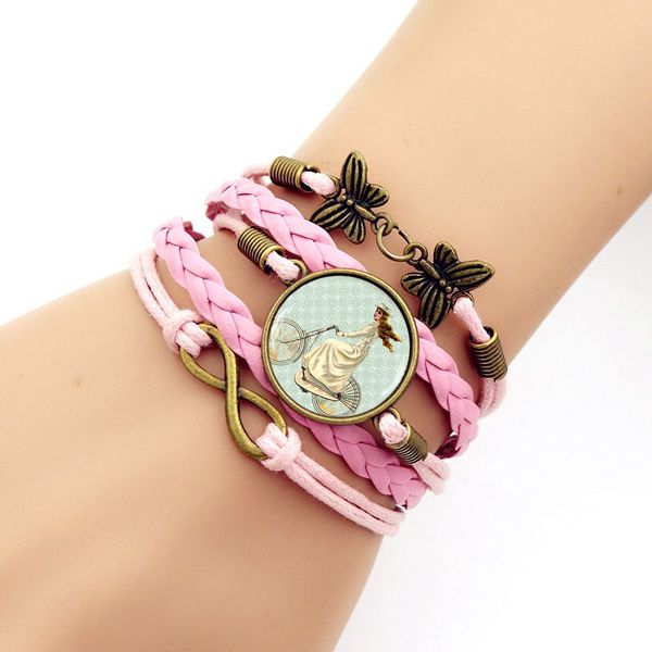 new 2019 simple fashion a chic vintage women's bike hand bracelets multilayered braided leather jewelry accessories female, Black
new 2019 simple fashion a chic vintage women's bike hand bracelets multilayered braided leather jewelry accessories female, Black