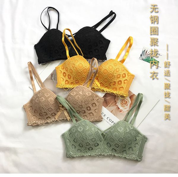 korean-style girl's lace push up underwear non-steel ring small bust comfortable breathable bra breast hugging, Red;black
korean-style girl's lace push up underwear non-steel ring small bust comfortable breathable bra breast hugging, Red;black