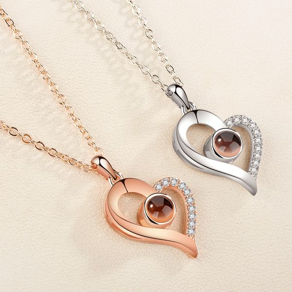 2018 projection 100 languages i love you pendant necklace for women love memory wedding necklace choker gift for lover, Silver
2018 projection 100 languages i love you pendant necklace for women love memory wedding necklace choker gift for lover, Silver