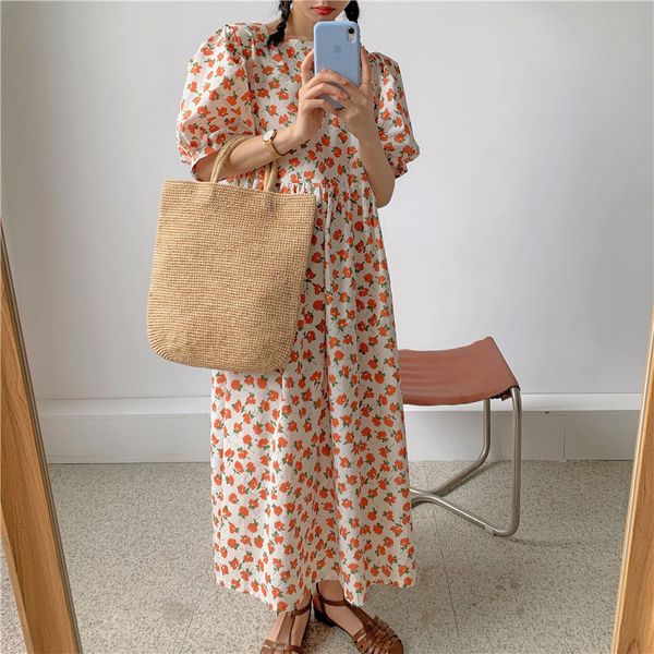 alien kitty vintage cotton printed puff sleeve 2020 vintage streetwear casual chic girls florals loose all match long dresses, Black;gray
alien kitty vintage cotton printed puff sleeve 2020 vintage streetwear casual chic girls florals loose all match long dresses, Black;gray