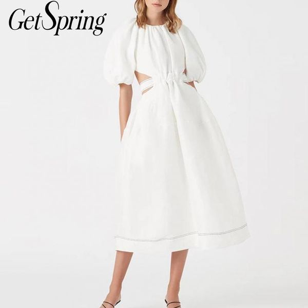 getspring women dress lantern sleeve hollow out bandage white dresses vintage white long summer dresses women 2020 fashion, Black;gray
getspring women dress lantern sleeve hollow out bandage white dresses vintage white long summer dresses women 2020 fashion, Black;gray