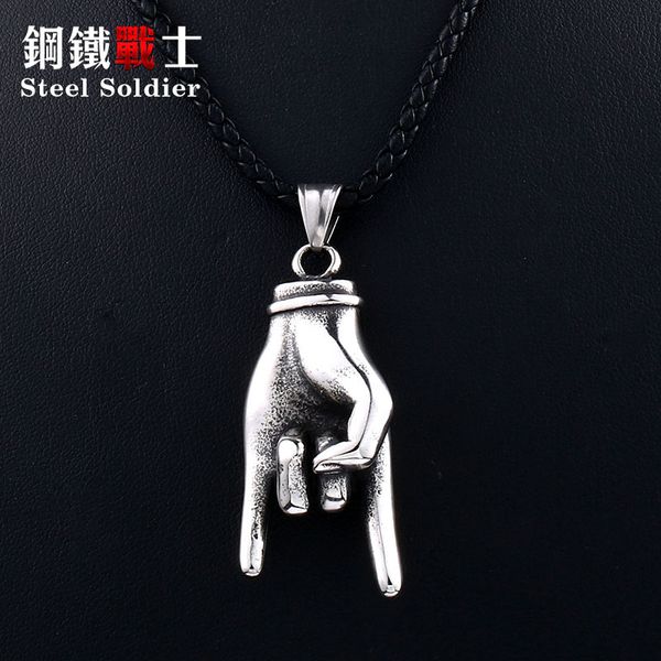 steel soldier design choker necklace stainless steel punk men rock hand pendant chain jewelry for men, Silver
steel soldier design choker necklace stainless steel punk men rock hand pendant chain jewelry for men, Silver