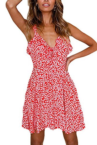 alelly women's summer floral print sleeveless ruffle v neck a line swing mini dress, Black;gray
alelly women's summer floral print sleeveless ruffle v neck a line swing mini dress, Black;gray