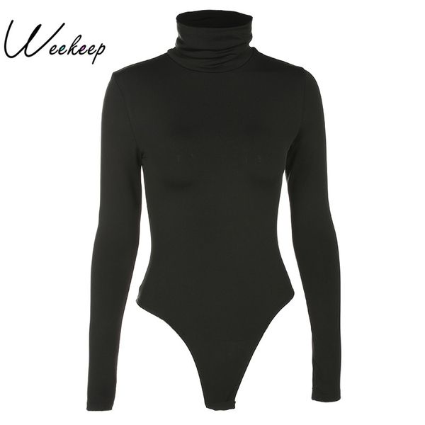 weekeep women black long sleeve bodysuit autumn winter turtleneck bodysuits womens bodycon high waist romper body femee, Black;white
weekeep women black long sleeve bodysuit autumn winter turtleneck bodysuits womens bodycon high waist romper body femee, Black;white