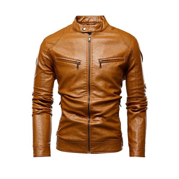 leather jacket autumn motorcycle jacket fashion zipper slim stand collar leather fashion trend, Black;brown
leather jacket autumn motorcycle jacket fashion zipper slim stand collar leather fashion trend, Black;brown