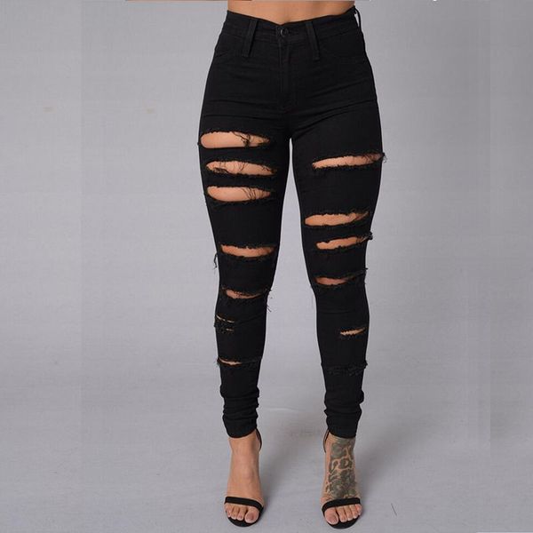 jeans for women boyfriend pencil skinny jeans women female with high waist ripped black women's trousers, Blue
jeans for women boyfriend pencil skinny jeans women female with high waist ripped black women's trousers, Blue