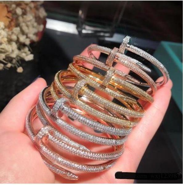 cross-border explosion jewelry 18k gold new c nails rose gold full diamond bracelet 16, Golden;silver
cross-border explosion jewelry 18k gold new c nails rose gold full diamond bracelet 16, Golden;silver
