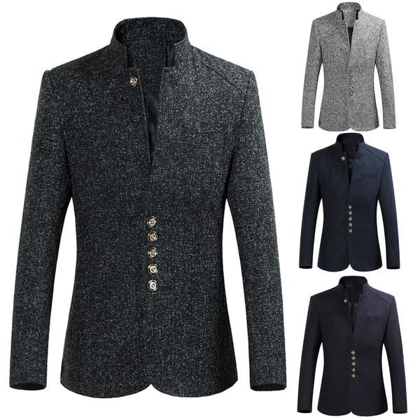 men's autumn winter fashion single row buckle large size long sleeve suit coat casual formal clothes blazer masculino slim fit 5, White;black
men's autumn winter fashion single row buckle large size long sleeve suit coat casual formal clothes blazer masculino slim fit 5, White;black