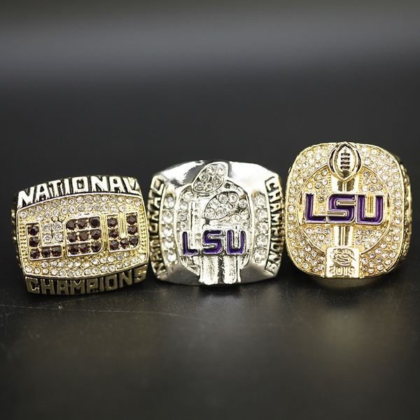3pcs/set 2003 2007 2019 lsu tigers college national championship ring gifts for friends fathers day gifts for dad, Golden;silver
3pcs/set 2003 2007 2019 lsu tigers college national championship ring gifts for friends fathers day gifts for dad, Golden;silver