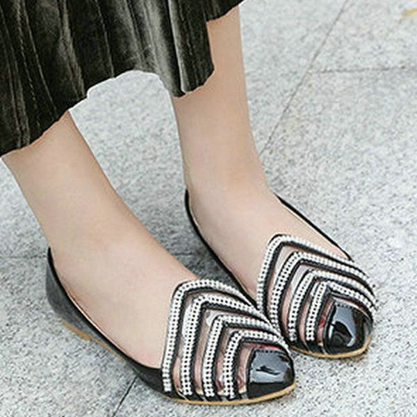 plus size 35-52 nice summer women elegant flats daily sweet flat heels shoes woman shining crystal female dress loafers, Black
plus size 35-52 nice summer women elegant flats daily sweet flat heels shoes woman shining crystal female dress loafers, Black