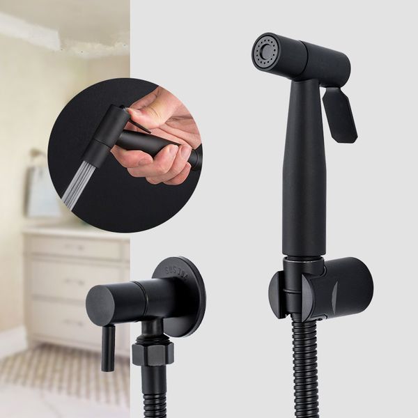 Black Bidet Toilet Sprayer Hygienic Shower Tap Bidets Bathroom Hand Shower Wall Mount Faucet Bathroom accessories
Black Bidet Toilet Sprayer Hygienic Shower Tap Bidets Bathroom Hand Shower Wall Mount Faucet Bathroom accessories