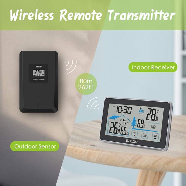 wireless outdoor indoor temperature humidity meter gauge weather station, digital hygrometer thermometer barmeter clock wall home decor gift
wireless outdoor indoor temperature humidity meter gauge weather station, digital hygrometer thermometer barmeter clock wall home decor gift