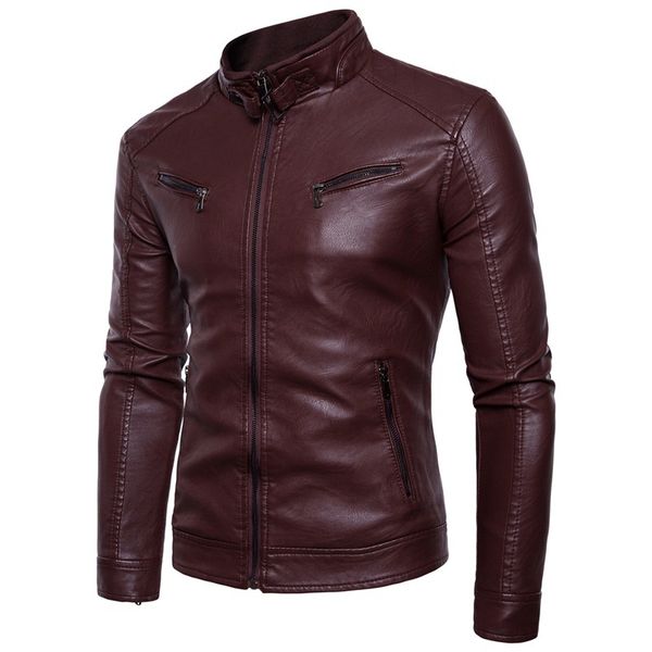 autumn and winter new style casual fashion men's large size plus velvet stand collar iron button sportsman leather coat jacket, Black
autumn and winter new style casual fashion men's large size plus velvet stand collar iron button sportsman leather coat jacket, Black