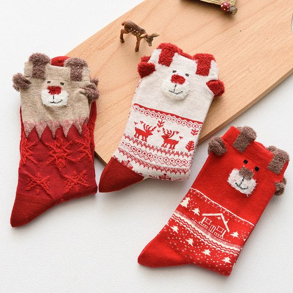 

wynlzq women knit socks winter warm socks stocking new christmas stockings winter warm wholesale gifts 2018 new year colorful