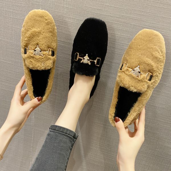 crystal pattern winter flat loafers women metal pointed toe glitter fur moccasins brand design ballet flats ladies shoes, Black
crystal pattern winter flat loafers women metal pointed toe glitter fur moccasins brand design ballet flats ladies shoes, Black