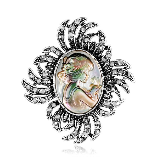 rhinestone beauty brooch alloy diamond corsage shell material ladies corsage wholesale, Gray
rhinestone beauty brooch alloy diamond corsage shell material ladies corsage wholesale, Gray