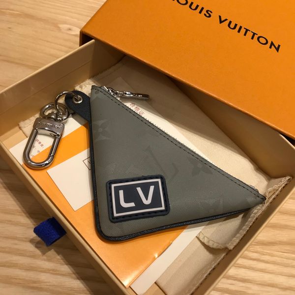 the latest triangle change pendant bag and keychain with practical pouch leather and canvas keychain supply, Silver
the latest triangle change pendant bag and keychain with practical pouch leather and canvas keychain supply, Silver