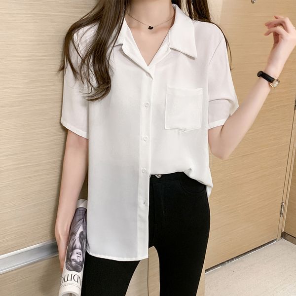 women's blouses & shirts plus size women white 2021 spring summer transparent blouse short sleeve loose pocket oversized blusas mujer
women's blouses & shirts plus size women white 2021 spring summer transparent blouse short sleeve loose pocket oversized blusas mujer